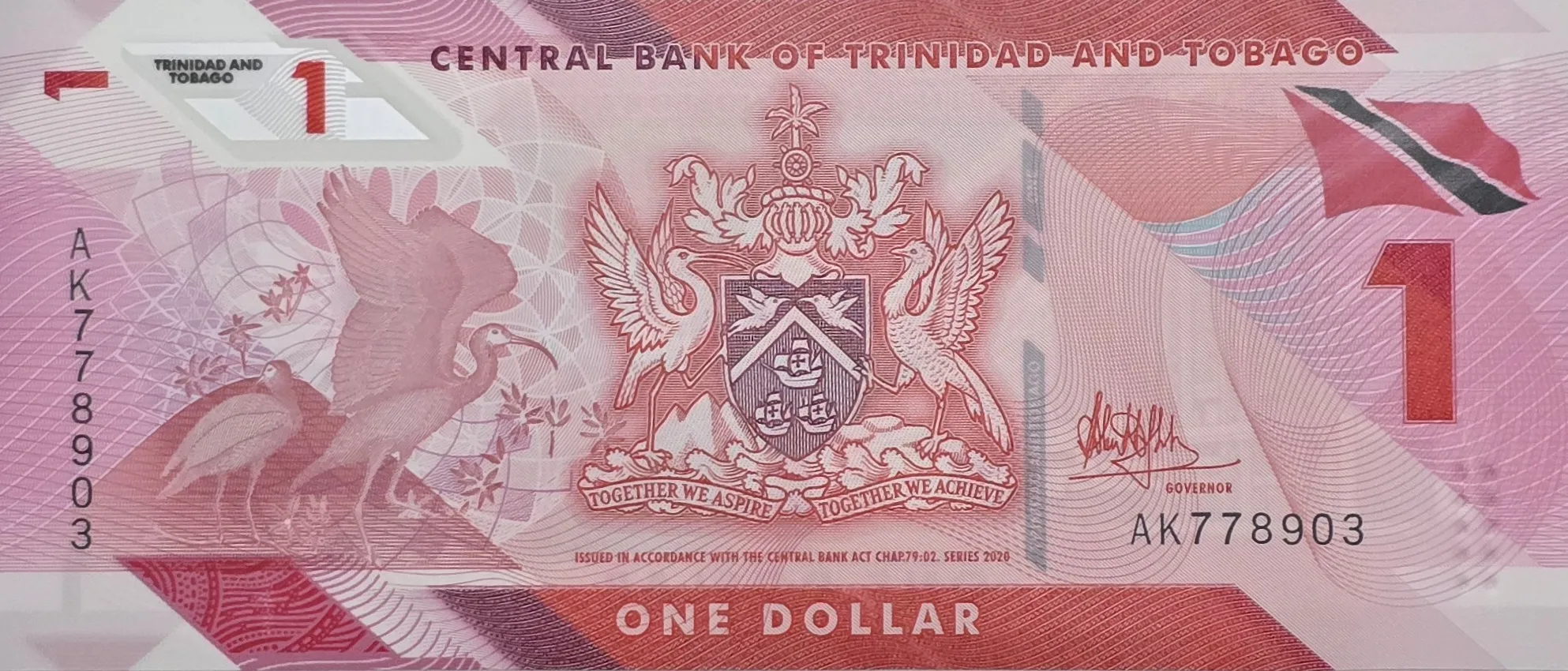 اسکناس ترینیداد و توباگو 1 دلار ترینیدادوتوباگو پلیمری 2020